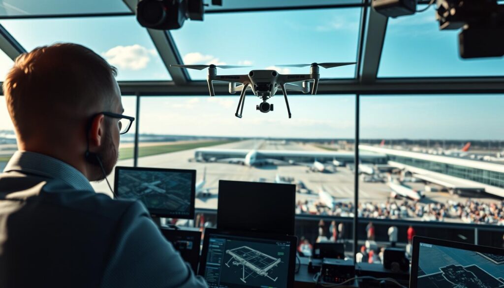 Luftraumüberwachung am Flughafen Leipzig